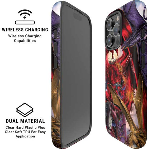 Dragon Battle by Ruth Thompson iPhone 16 Pro Magsafe Impact Case